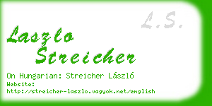 laszlo streicher business card
